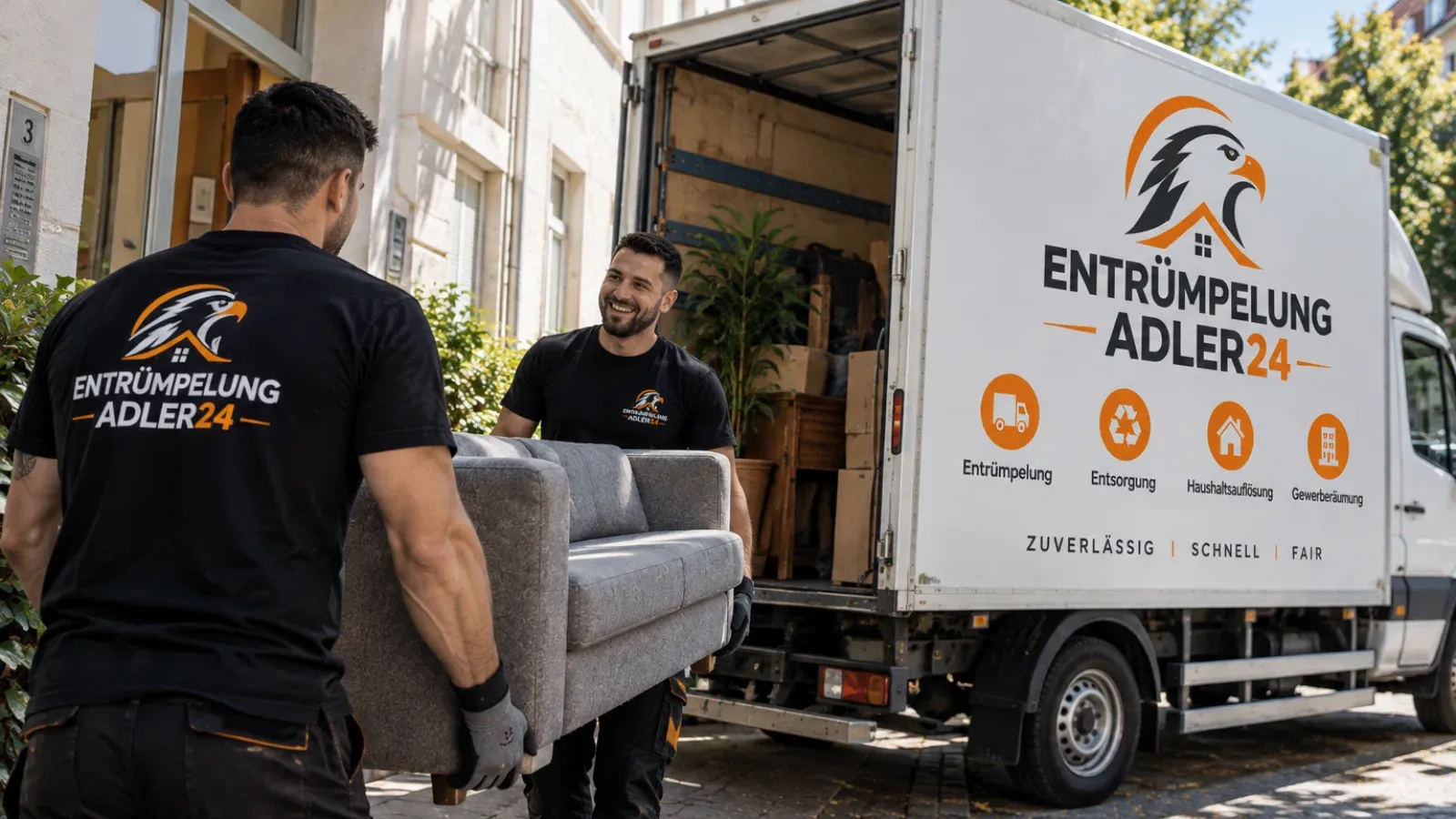 Entrümpelung in Berlin-Lichtenberg: Team von Adler24 bei der Arbeit