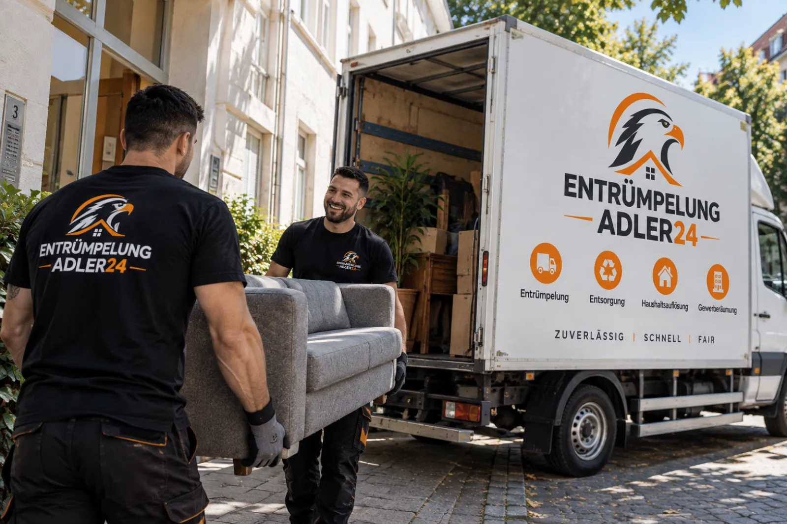 Entrümpelung in Berlin-Moabit: Team von Adler24 bei der Arbeit