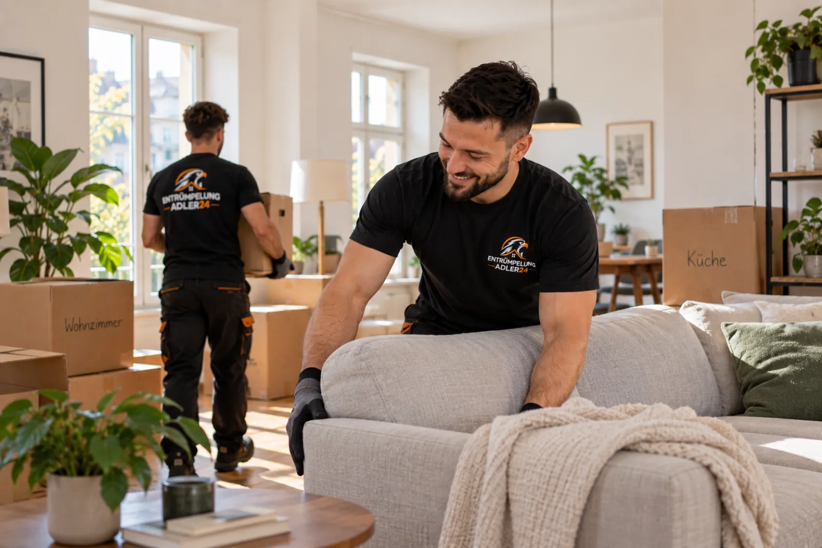 Entrümpelung in Berlin-Prenzlauer Berg: Team von Adler24 bei der Arbeit