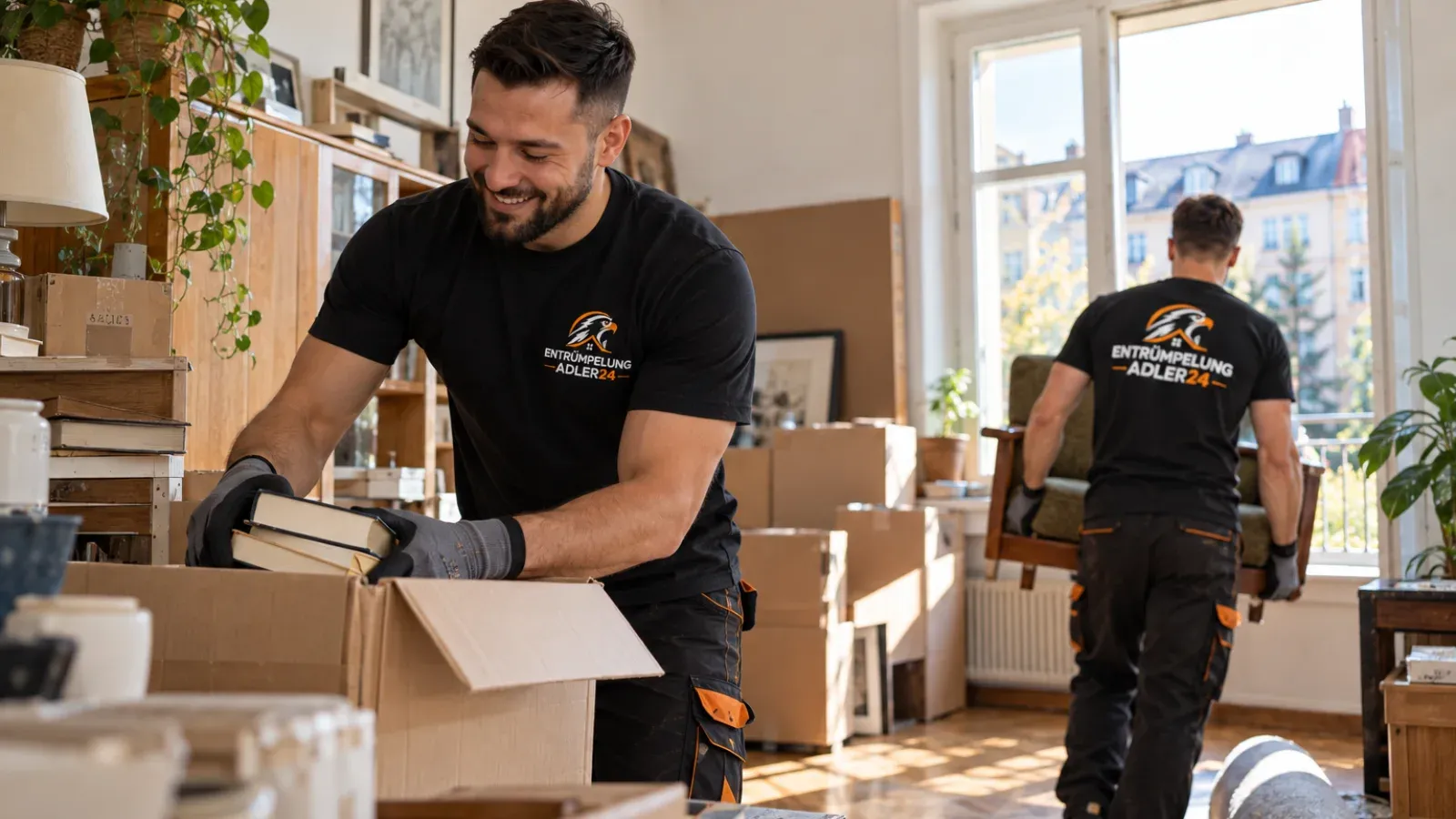 Entrümpelung in Berlin-Treptow: Team von Adler24 bei der Arbeit