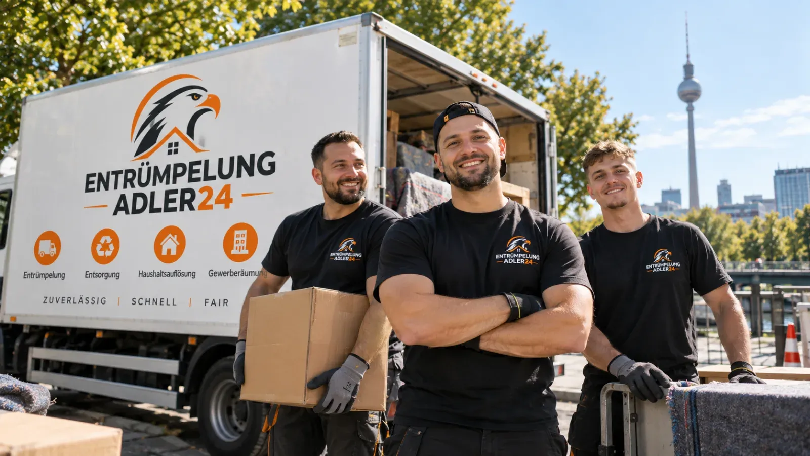 Gewerbe- & Büroauflösung in Berlin: Team von Entrümpelung Adler24 im Einsatz